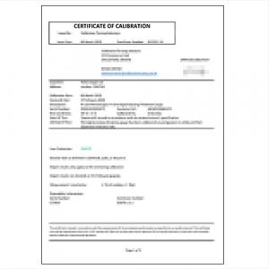 Calibration Certificate